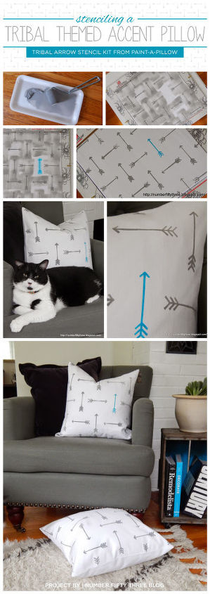 paint a pillow tribal arrow trend, crafts, home decor