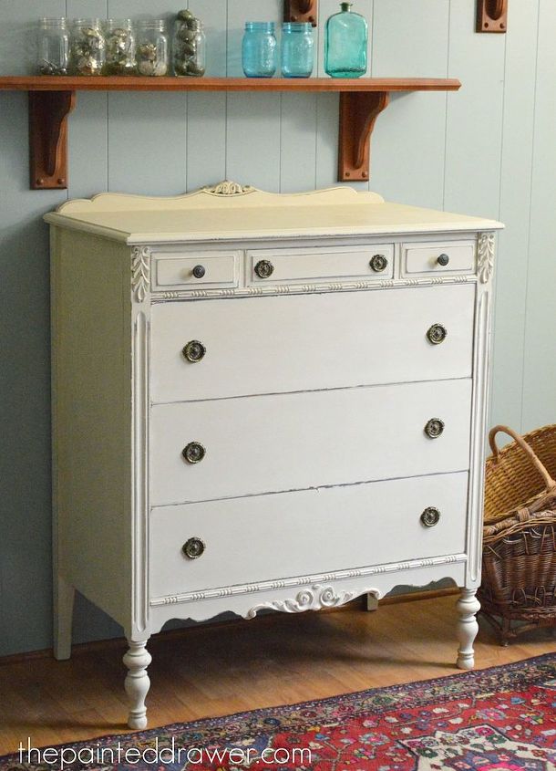 painting vintage chest wood white, bedroom ideas, chalk paint, painted furniture, repurposing upcycling