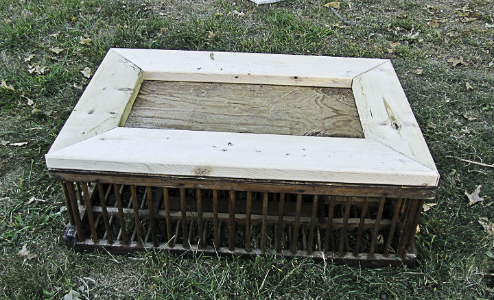 chicken coop coffee table upcycle, diy, repurposing upcycling