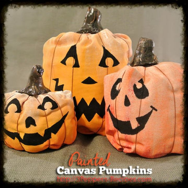 crafts halloween decorations pumpkins painted canvas, crafts, halloween decorations, painting, seasonal holiday decor