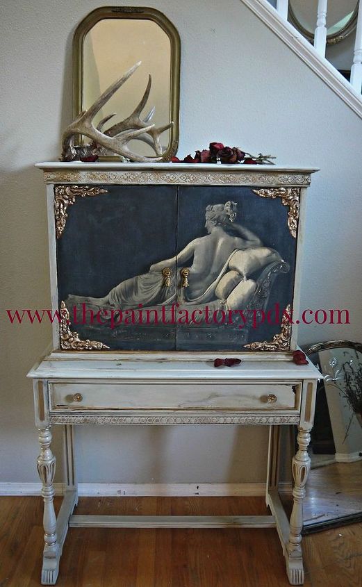 painted furniture image transfer cabinet paolina art, chalk paint, painting, repurposing upcycling