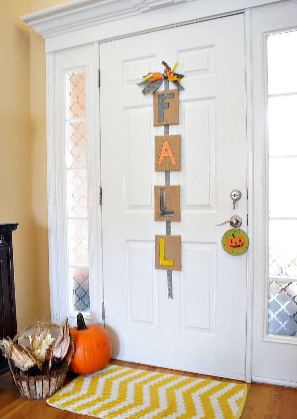 fall door decor, crafts, doors, seasonal holiday decor
