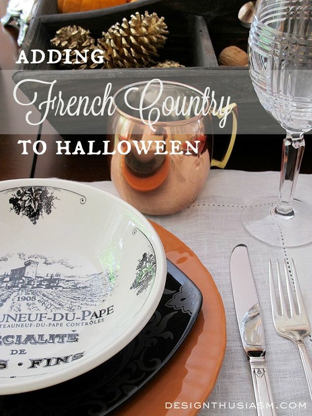 fall tablescape french country halloween, halloween decorations, seasonal holiday decor