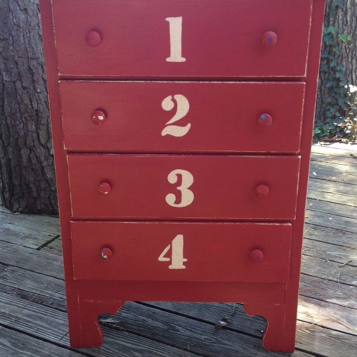 painted furniture numbered dresser, painted furniture, repurposing upcycling