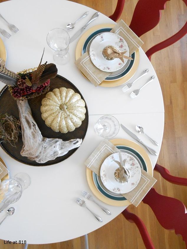 fall table setting feathers pumpkins, crafts, seasonal holiday decor