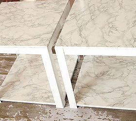 target faux marble tables room essentials, painted furniture, repurposing upcycling