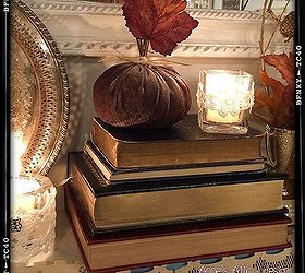 books build vignettes, home decor, seasonal holiday decor
