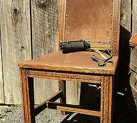 rustic furniture chair upholstery leather wood, repurposing upcycling, rustic furniture, woodworking projects