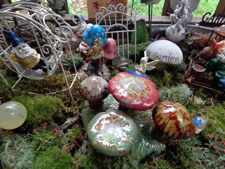 fairy garden collection, gardening, painted furniture