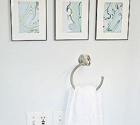 wall decor marbled paper artwork, bathroom ideas, crafts, home decor, wall decor