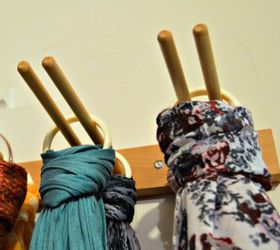 upcycled scarf organizer, closet, organizing, repurposing upcycling