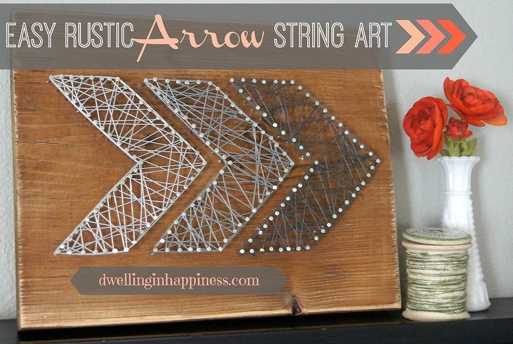 crafts rustic arrow string art, crafts, home decor, wall decor
