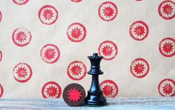 Stamping With Chess Pieces and Felt