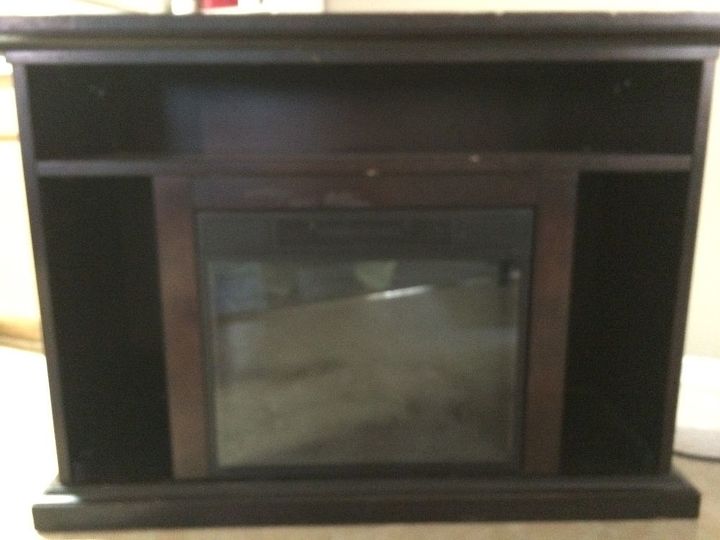 q electric fireplace heater, fireplaces mantels, painted furniture, repurposing upcycling