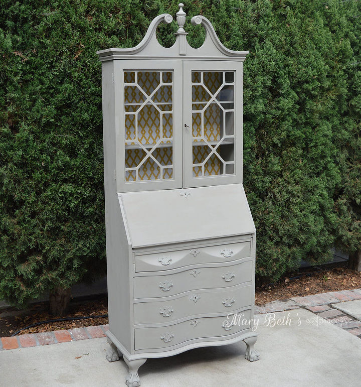 an old secretary with a modern twist, chalk paint, painted furniture, repurposing upcycling