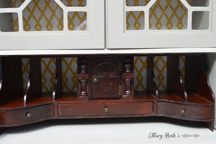 an old secretary with a modern twist, chalk paint, painted furniture, repurposing upcycling