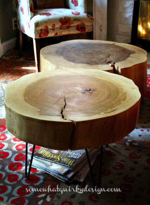 mesas de tocon de arbol por somewhat quirky design