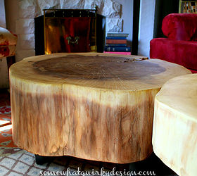 tree stump tables by somewhat quirky design
