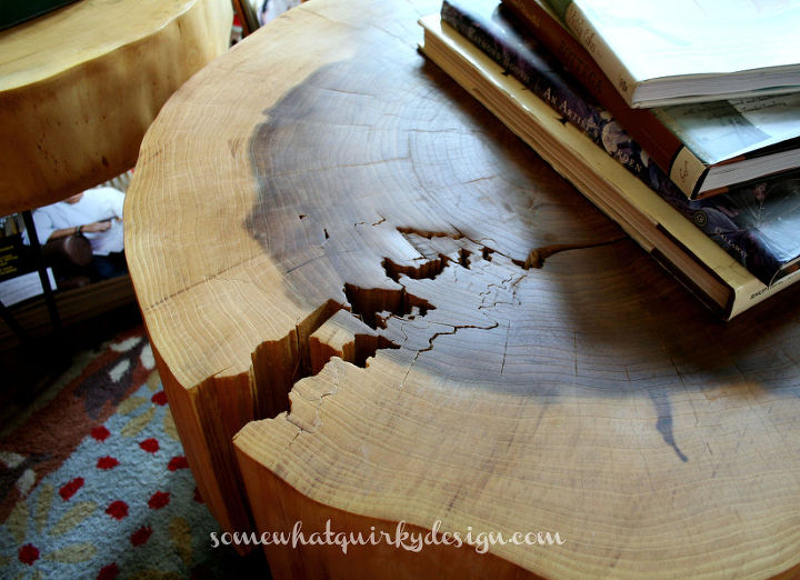 mesas de toco de rvore por um design um tanto peculiar