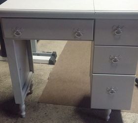 Old Sewing Machine Table Off Craigslist Into Rustic Fun Desk
