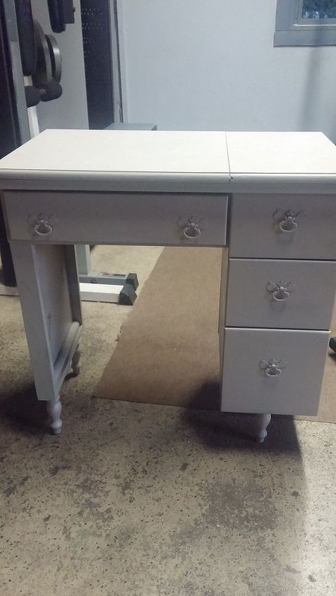 Old Sewing Machine Table Off Craigslist Into Rustic Fun Desk