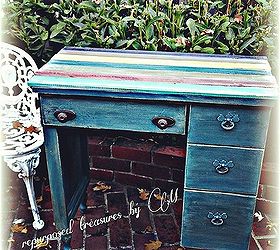 Old Sewing Machine Table Off Craigslist Into Rustic Fun Desk