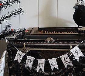 decorating a halloween mantle using vintage finds, fireplaces mantels, halloween decorations, seasonal holiday decor