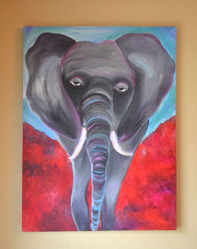 elephant art, crafts, home decor, wall decor