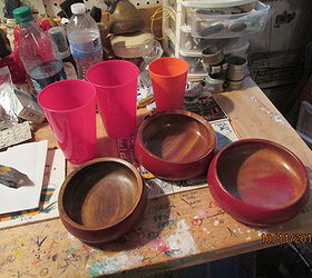 garden art mushrooms glasses bowls craft, crafts, gardening, repurposing upcycling