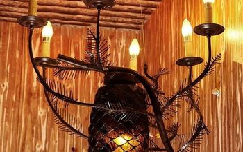 Rustic Iron Base Candle Lights Chandelier For Holiday