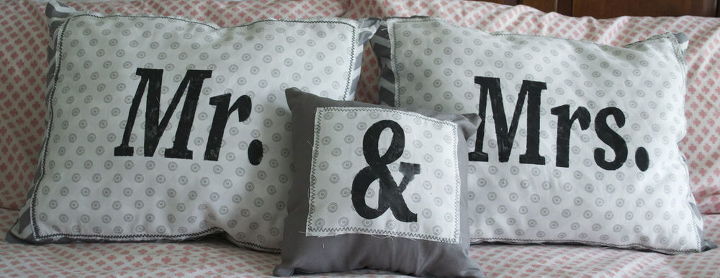 crafts mr mrs pillow set, crafts