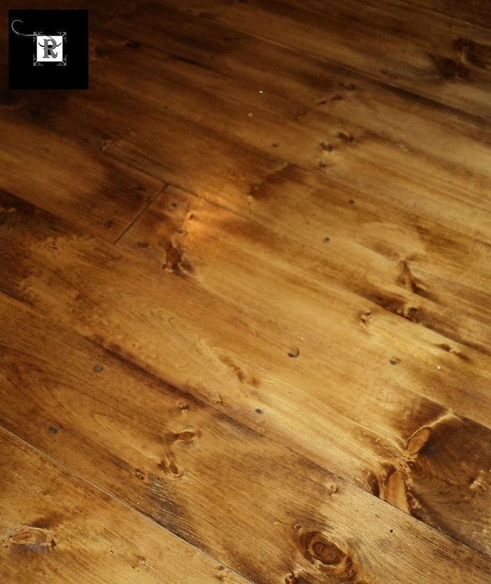 making a new pine floor look old, diy, flooring, hardwood floors, home maintenance repairs, woodworking projects