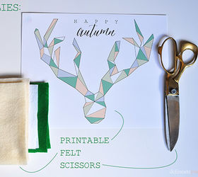 wall decor geometric deer antler printable, crafts, seasonal holiday decor