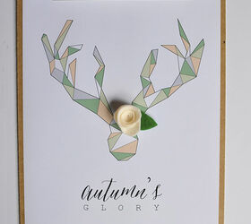 wall decor geometric deer antler printable, crafts, seasonal holiday decor