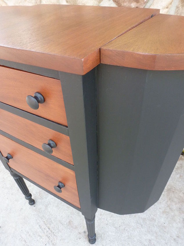 painted furniture midcentury sewing cabinet redone, painted furniture