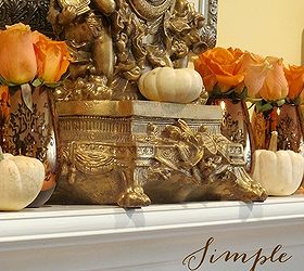 fall mantel elegant romantic, fireplaces mantels, living room ideas, seasonal holiday decor
