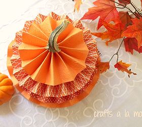 fall craft paper pumkins, crafts, seasonal holiday decor