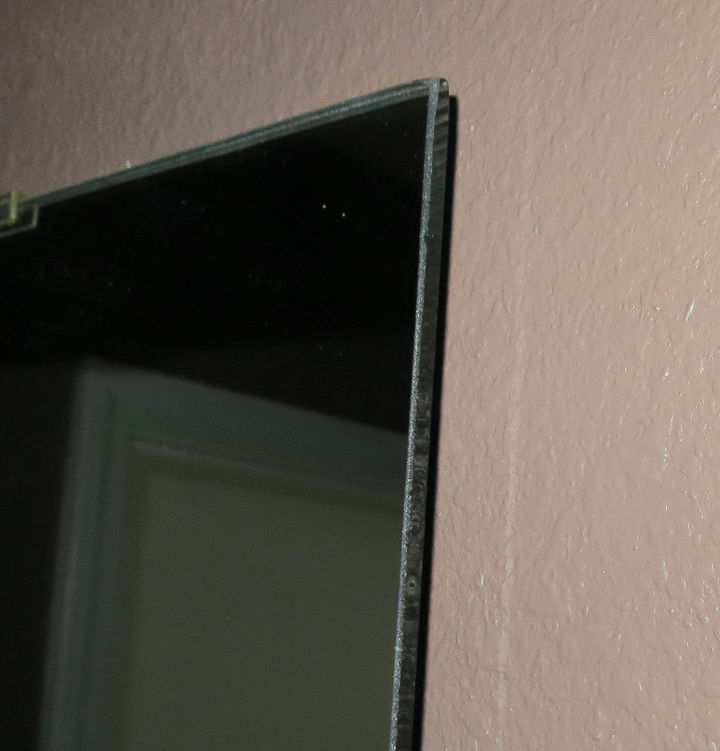 enmarcar los espejos del bao, Espacio de 3 8 entre el espejo y la pared