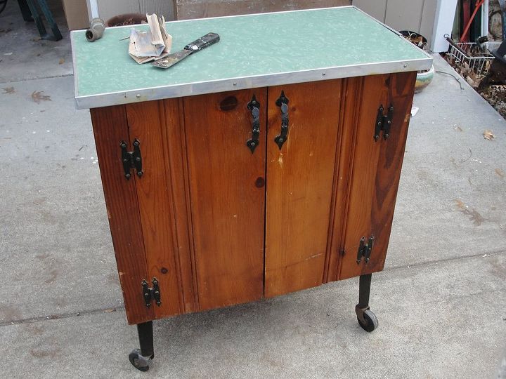upcycle vintage cart0kitchen storage cabinet cheap, storage ideas, Homemade Cart for 5