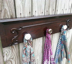 salvaged drawer front coat rack, repurposing upcycling
