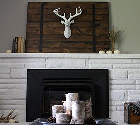 diy barn door accent, diy, fireplaces mantels, home decor, seasonal holiday decor