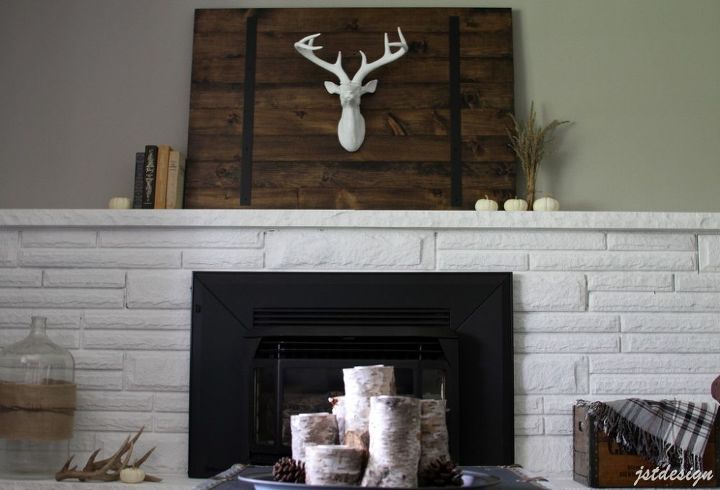 diy barn door accent, diy, fireplaces mantels, home decor, seasonal holiday decor