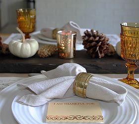 pottery barn knock off napkins fall table setting, home decor, seasonal holiday decor