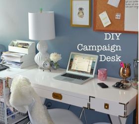 diy campaign desk, painted furniture