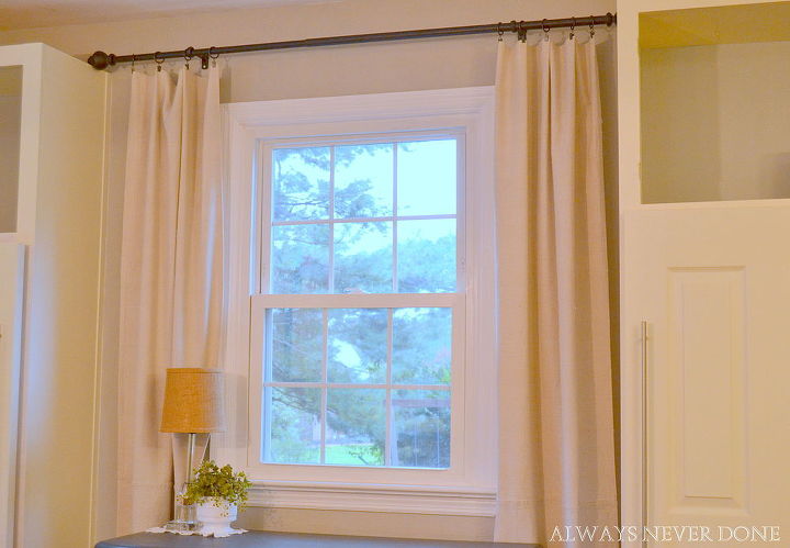diy curtains no sew canvas drop cloth, home decor, window treatments