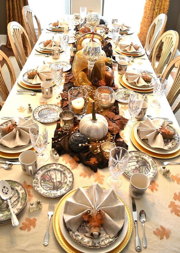 mesa de outono glamorosa rstica