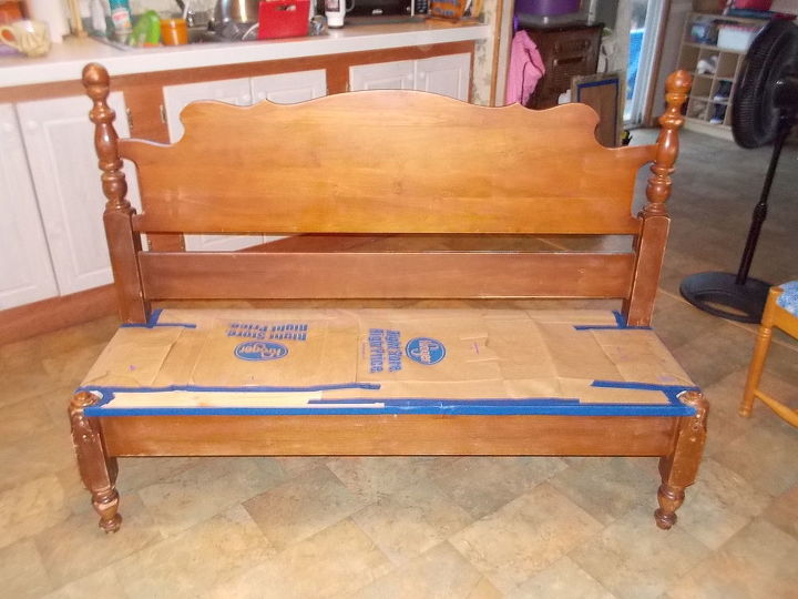 upcycled bench headboard footboard, outdoor furniture, pallet, woodworking projects