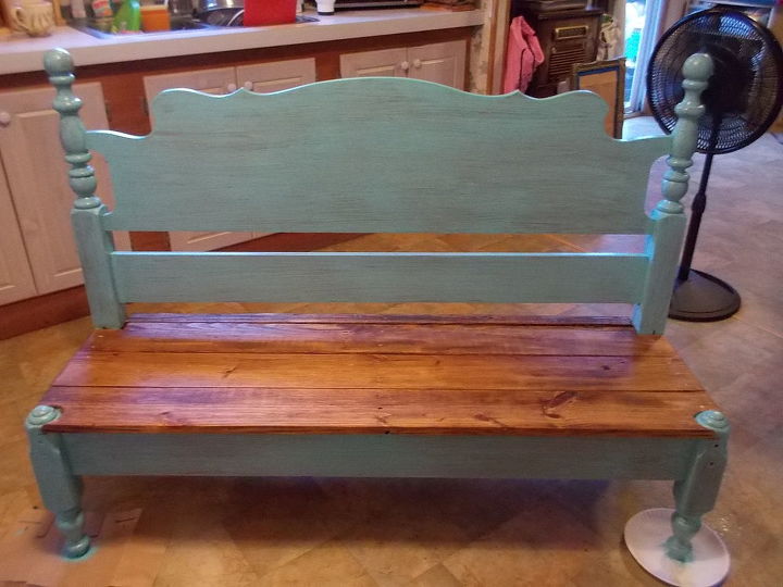upcycled bench headboard footboard, outdoor furniture, pallet, woodworking projects