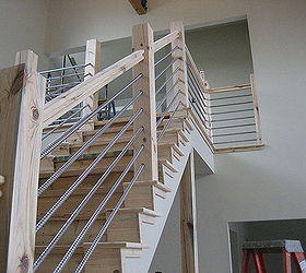 Building a Home Cable-Rail Staircase | Hometalk
