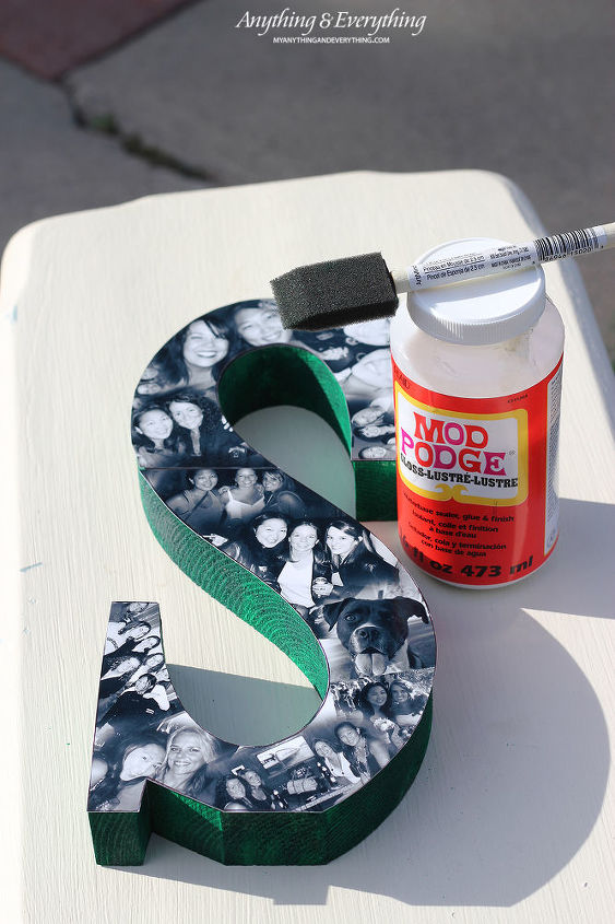 diy photo collage letters, crafts, decoupage, diy